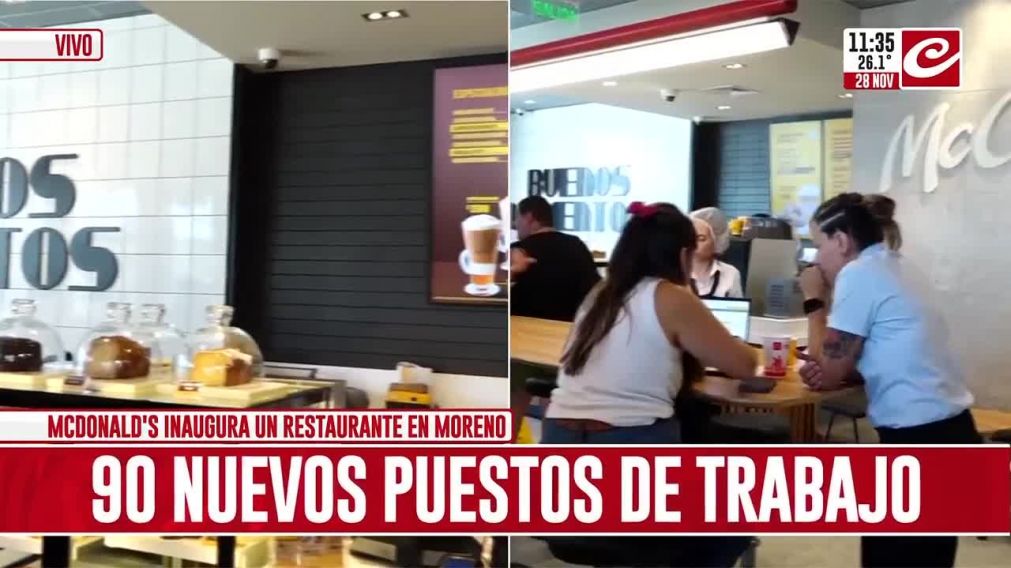 McDonald's inauguró un restaurante en Moreno.