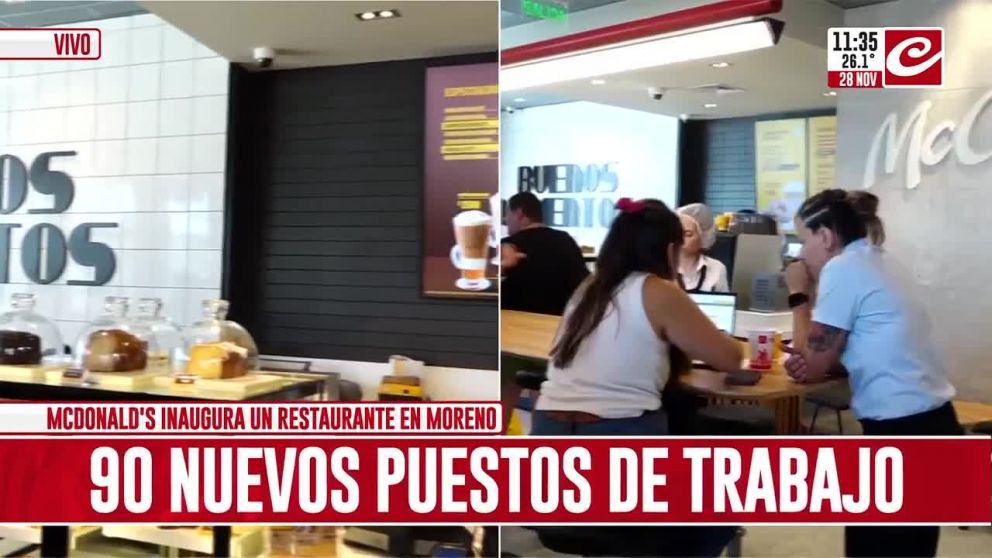 McDonald's inaugur� un restaurante en Moreno.