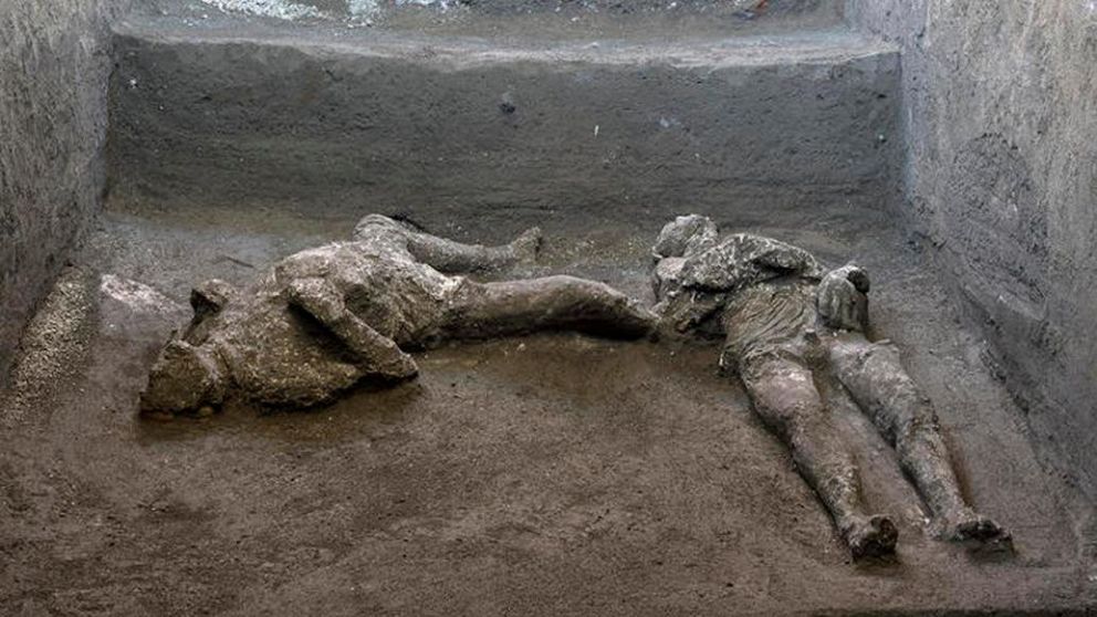 Los cuerpos hallados en Pompeya pertenecen a un amo y un esclavo del año 79 D.C.