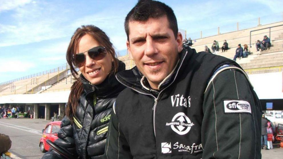 El detenido, Esteban “Toto” Piccinin, junto a su ex esposa Romina Meneghini.