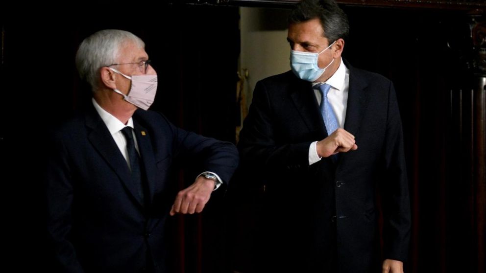 El presidente de la Camara de Diputados Sergio Massa, junto vicepresidente de la Cámara baja, Alvaro González (PRO) (Télam).