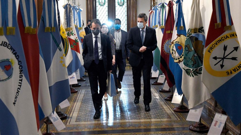 La misión del FMI se reunió con Guzmán, Pesce y Massa, en una jornada de intensa actividad. (Télam)