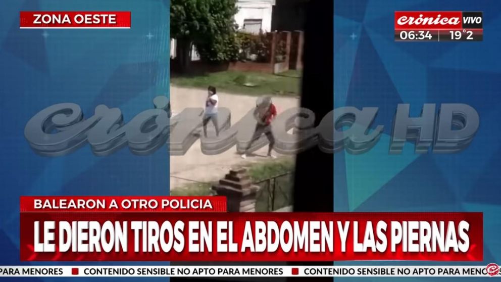 El efectivo herido es Juan Pablo Santillán, quien alcanzó a dar la voz de alto y a extraer su arma reglamentaria antes del ataque (Crónica HD).