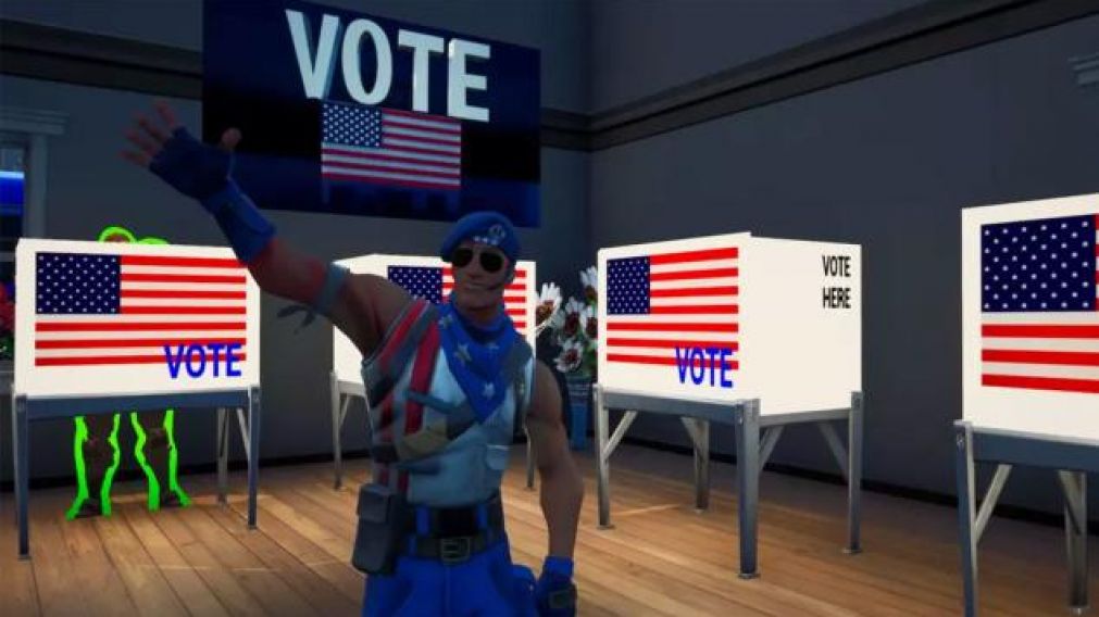 La isla virtual cuenta con un espacio con puestos electorales.