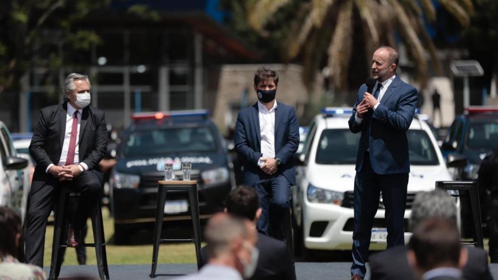 Mart�n Insaurralde lanz� el nuevo plan de seguridad de Lomas con Alberto Fern�ndez y Axel Kicillof