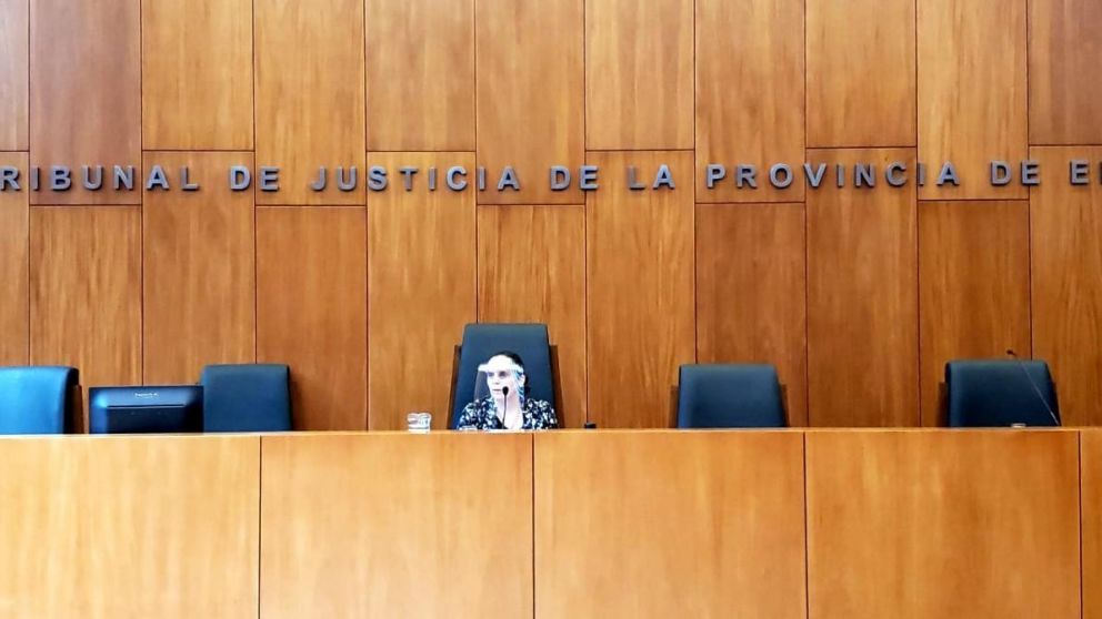 La jueza María Carolina Castagno, durante la audiencia de hoy por el Conflicto Etchevehere.