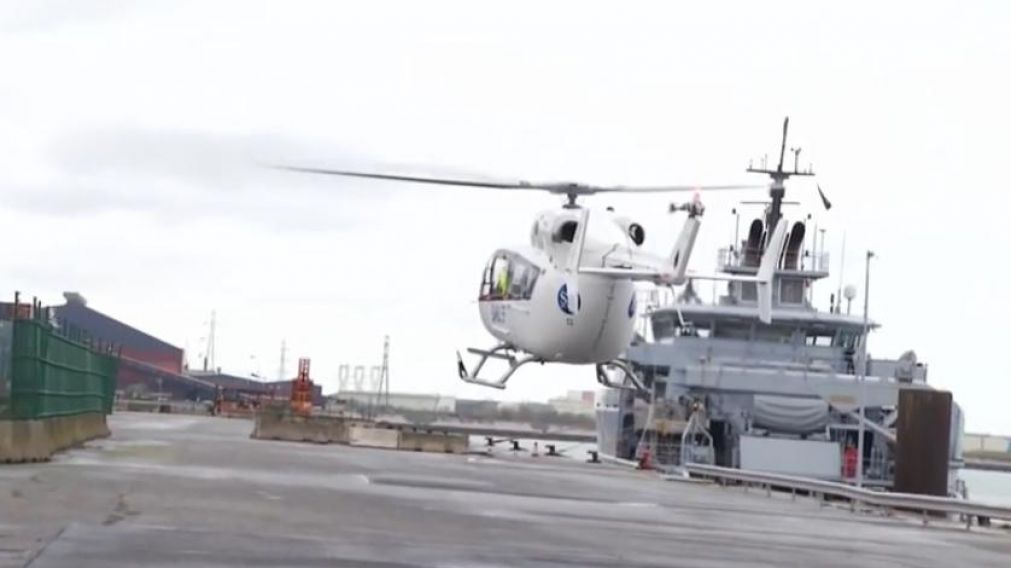 Varios helicópteros participan del operativo (Twitter).