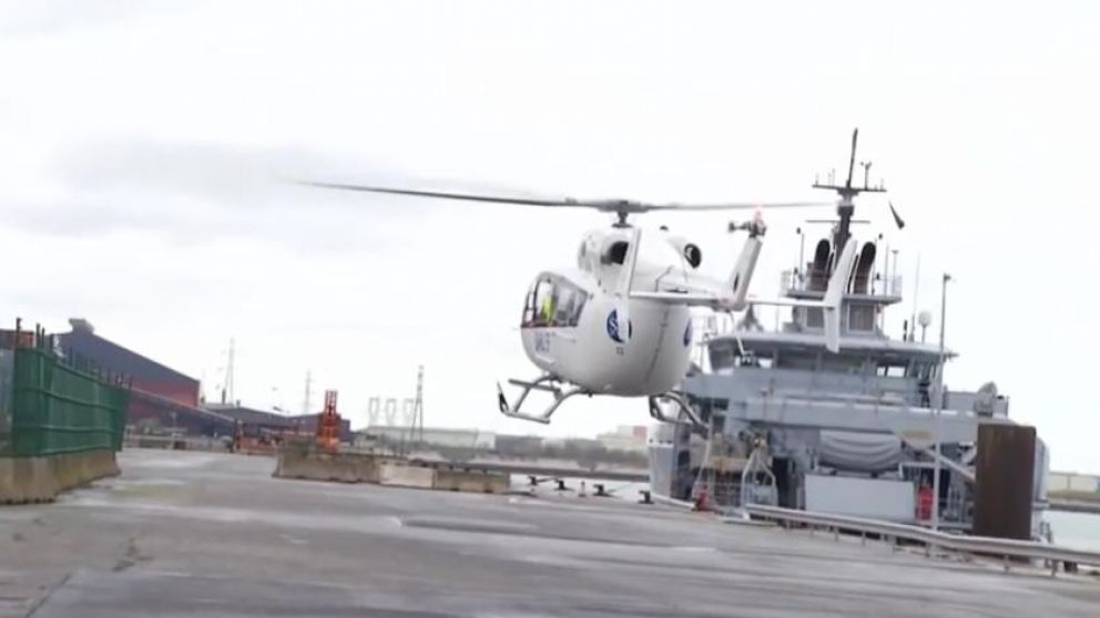 Varios helicópteros participan del operativo (Twitter).