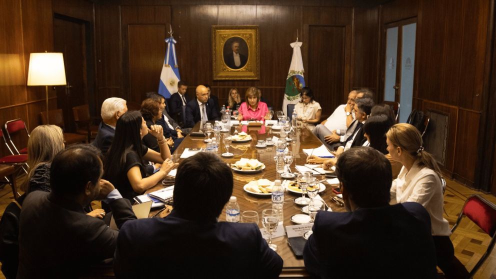 Patricia Bullrich junto con senadores de LLA. (Foto: X)