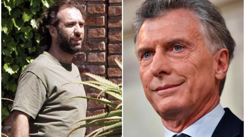 Mariano Macri y Mauricio Macri divididos por un libro.