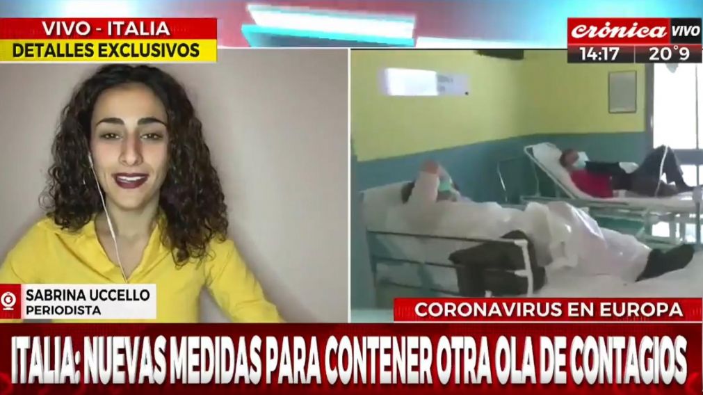 La periodista Sabrina Uccello analizó la situación epidemiológica de Italia y las medidas de Conte. (Captura video)