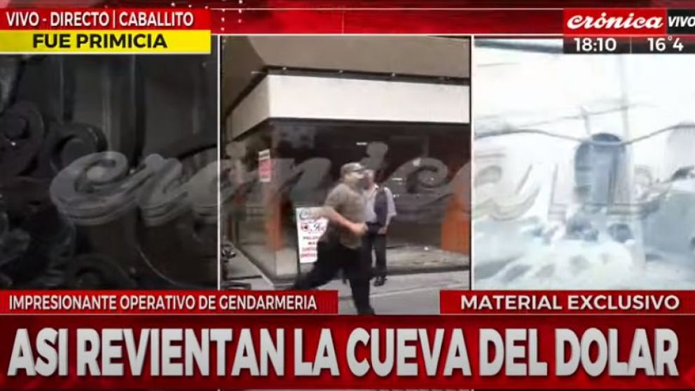 Megaoperativo en el Microcentro porteño por una causa de narcotráfico lavado de dinero (Captura Crónica HD)