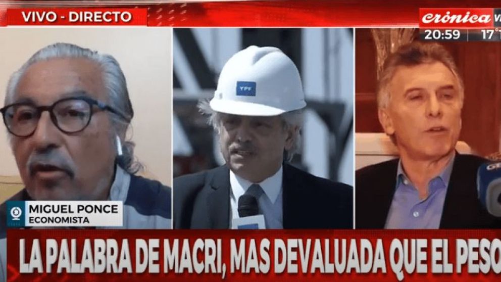 Miguel Ponce: “La palabra de Macri está más devaluada que el peso”.