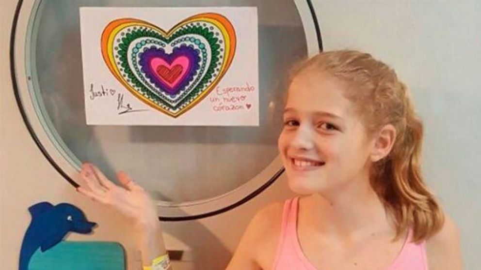 Justina falleció luego de 4 meses de estar en la lista de espera para ser trasplantada del corazón