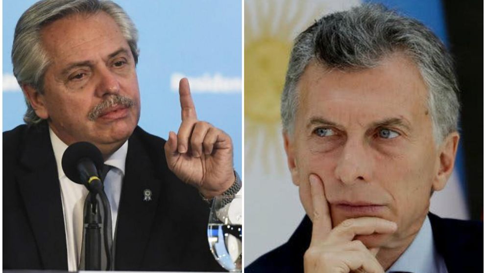 Alberto Fernández y Mauricio Macri, en dos veredas opuestas.