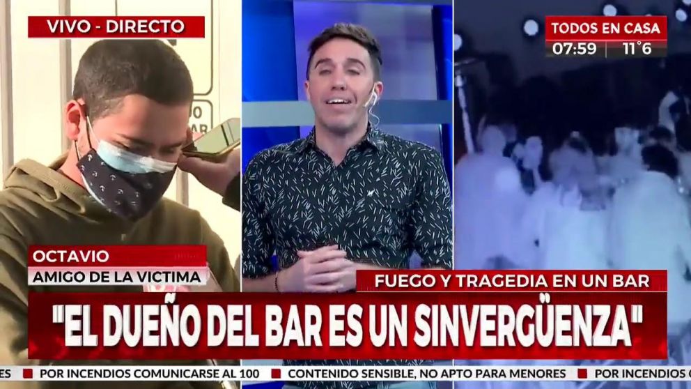 "El dueño del bar es un sin vergüenza", manifestaron los amigos de Lucía Costa.
