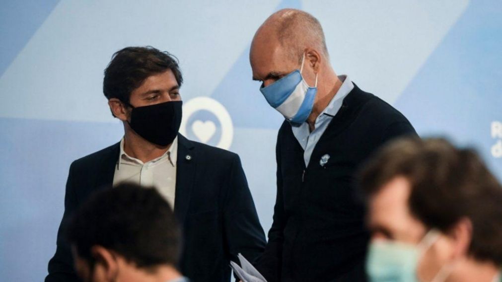 Kicillof y Larreta, en permanente contacto telefónico.