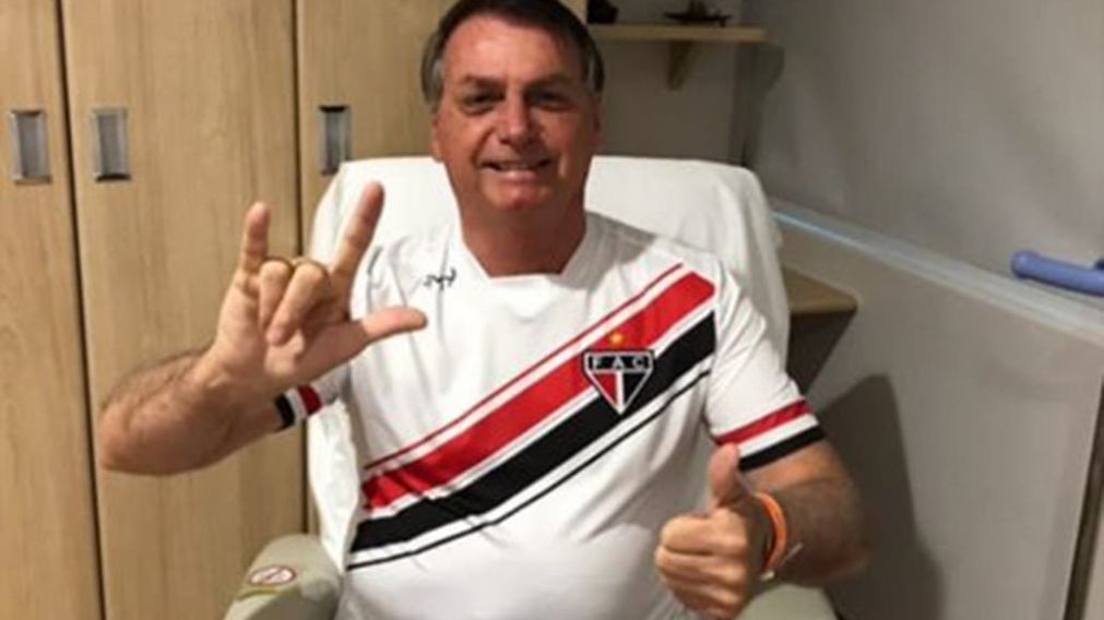 Jair Bolsonaro tras haber sido dado de alta.