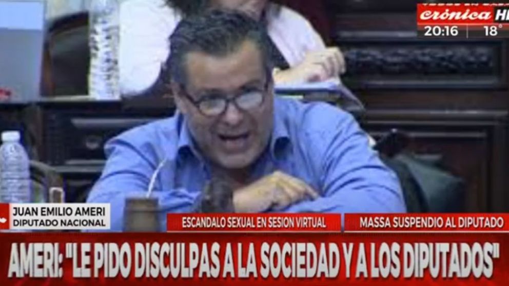 El diputado del Frente de Todos, Juan Ameri, en diálogo con Crónica HD (Captura de Pantalla).