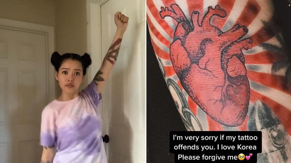 El tatuaje de la estrella de TikTok que desató la polémica.