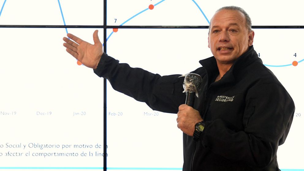 Sergio Berni dio a conocer las estadísticas del delito en la provincia de Buenos Aires de este 2020 (Télam).