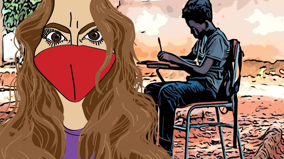 La chica urbana (en cuarentena): ¿Las clases al aire libre? (Ilustración: Paula Rodríguez @SrPau en Instagram)