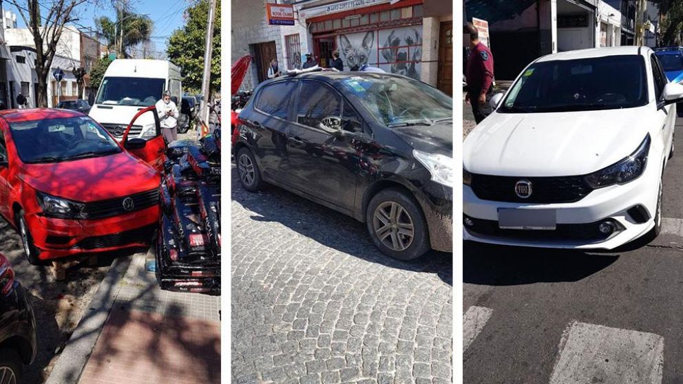 Tres conductores se "encerraron", chocaron y se agarraron a pi�as.