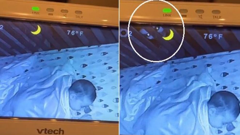 Video escalofriante en TikTok: mujer descubre a fantasma espiando a su bebé.