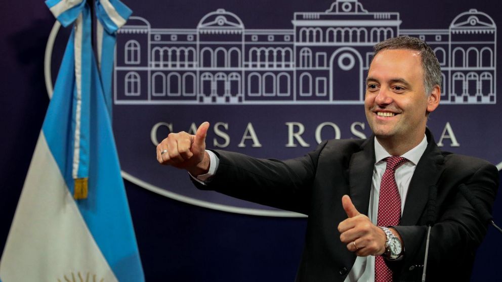 Manuel Adorni en conferencia de prensa desde Casa Rosada (Archivo).
