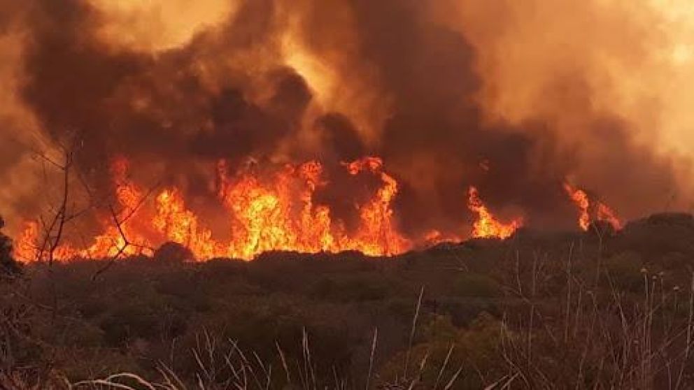 Los principales focos de incendios en Córdoba se mantienen en Cosquín y Capilla de Monte.