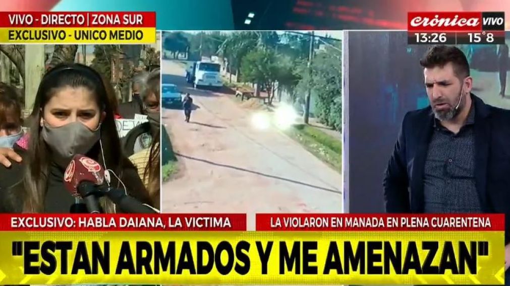 Diana, la joven abusada por tres personas en zona sur, habl� en exclusiva con Cr�nica HD. (Captura video)