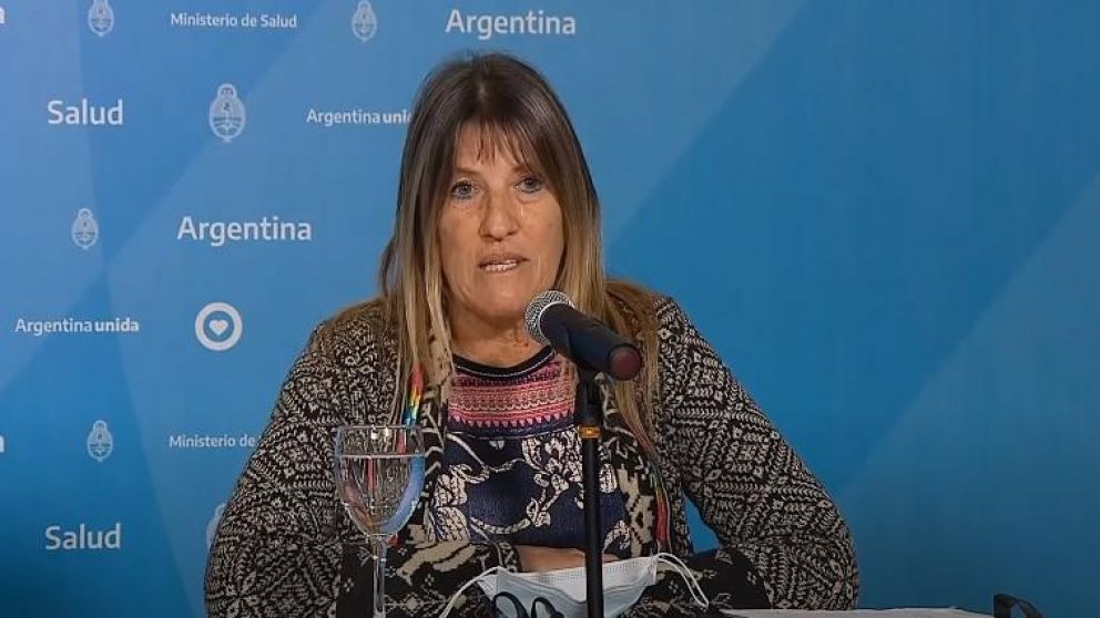 Constanza Arias, jefa de Terapia Intensiva del Hospital Posadas, participó del reporte oficial sobre el coronavirus (Captura de pantalla).