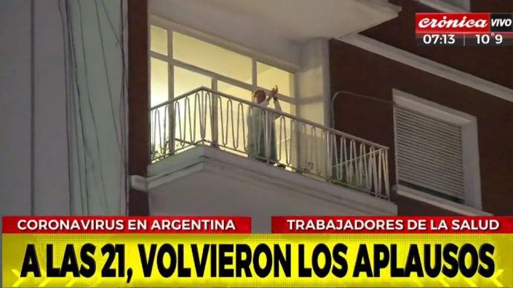 Volvió el reconocimiento para los trabajadores de la salud (Captura de TV).