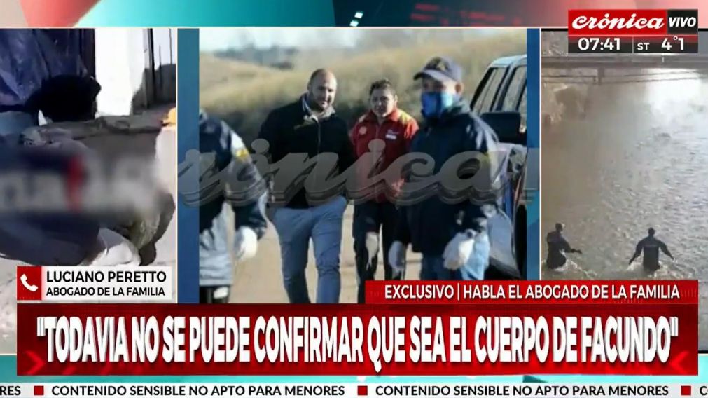 Uno de los abogados de la familia Astudillo Castro, Luciano Peretto, en diálogo con Crónica HD.