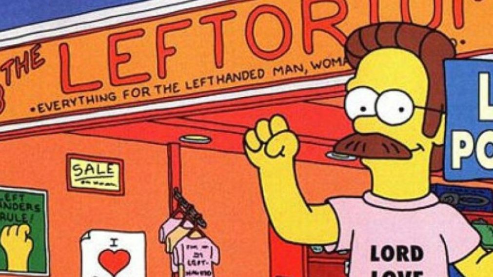 Cada 13 de agosto, desde el año 1976, se celebra el Día Internacional de la Zurdera. Ned Flanders, el personaje de The Simpsons tiene un negocio con artículos para zurdos.