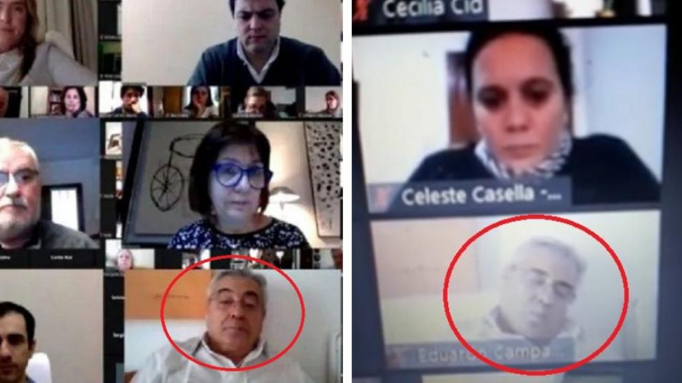 Un intendente se quedó dormido durante un Zoom encabezado por Patricia Bullrich. (Captura de video)