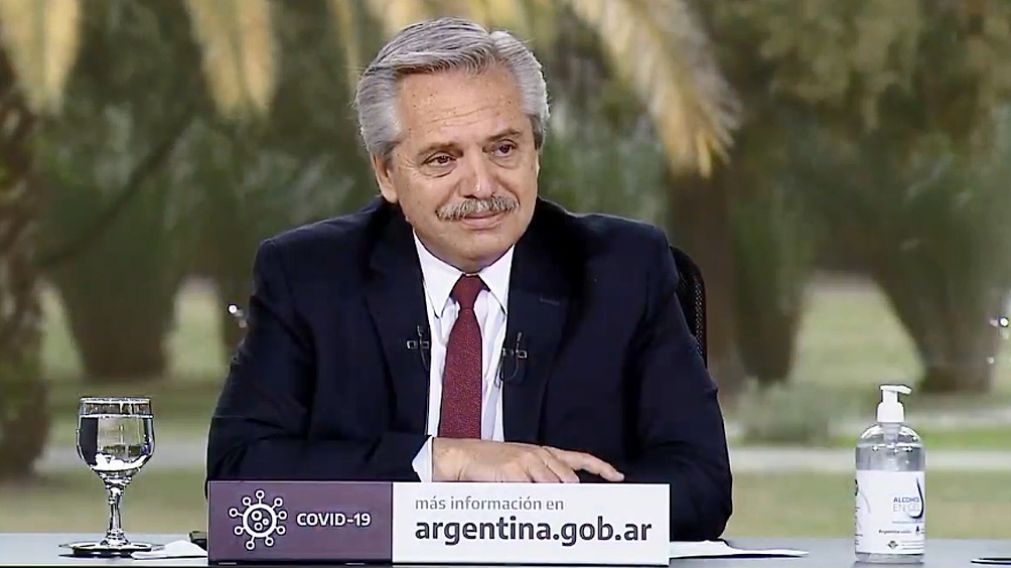 Alberto Fernández estuvo presente a la distancia en el acto en celebración a San Cayetano.