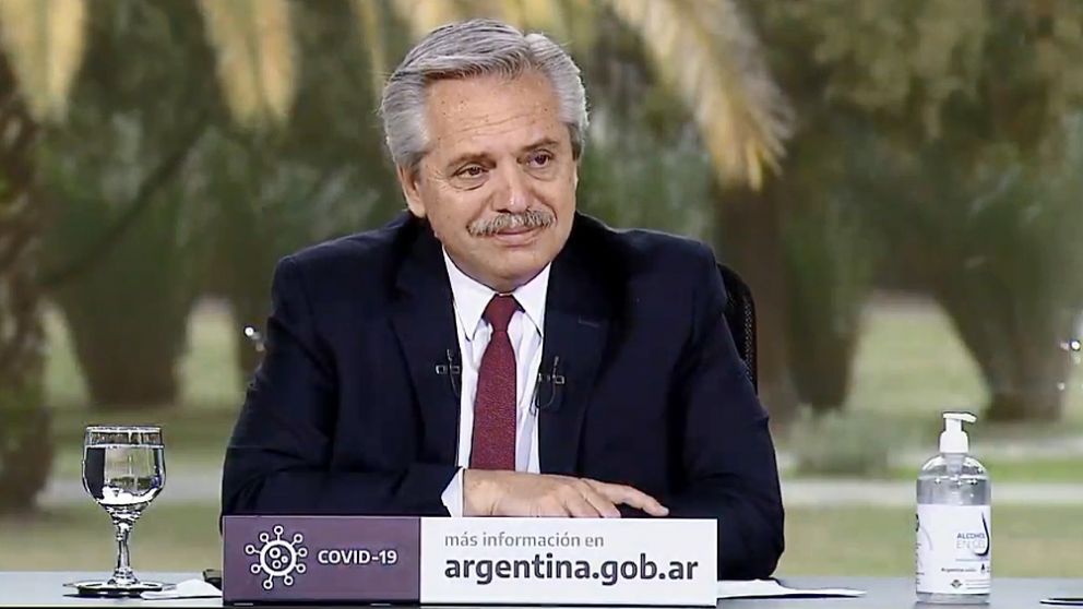 Alberto Fernández estuvo presente a la distancia en el acto en celebración a San Cayetano.