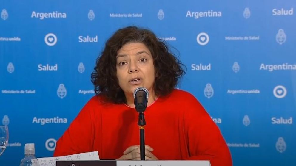 Carla Vizzotti, secretaria de Acceso a la Salud, encabezó el reporte sobre el coronavirus en Argentina (Captura de pantalla).