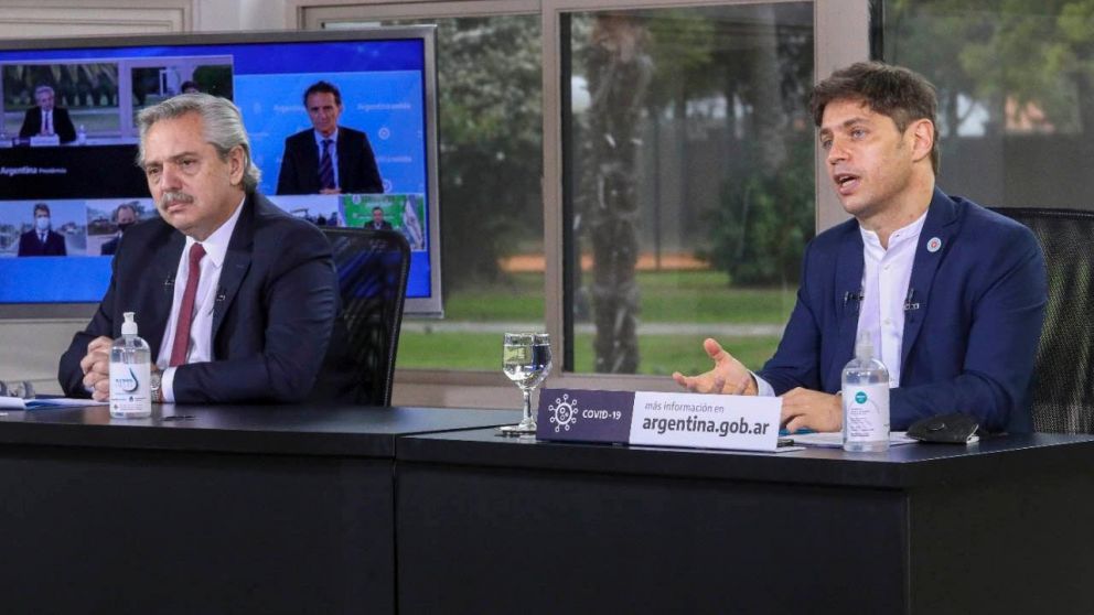 El gobernador bonaerense, Axel Kicillof, aseguró reactivar la obra "pensando en la pospandemia" (Télam).