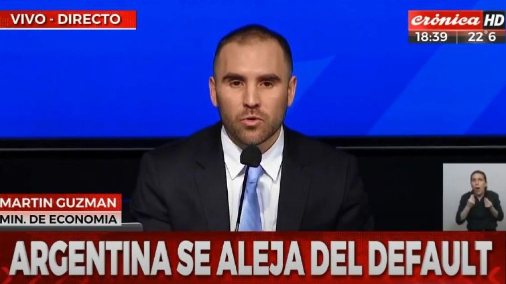 Guzmán destacó el acuerdo por la deuda: "Es un paso importante para resolver la crisis".