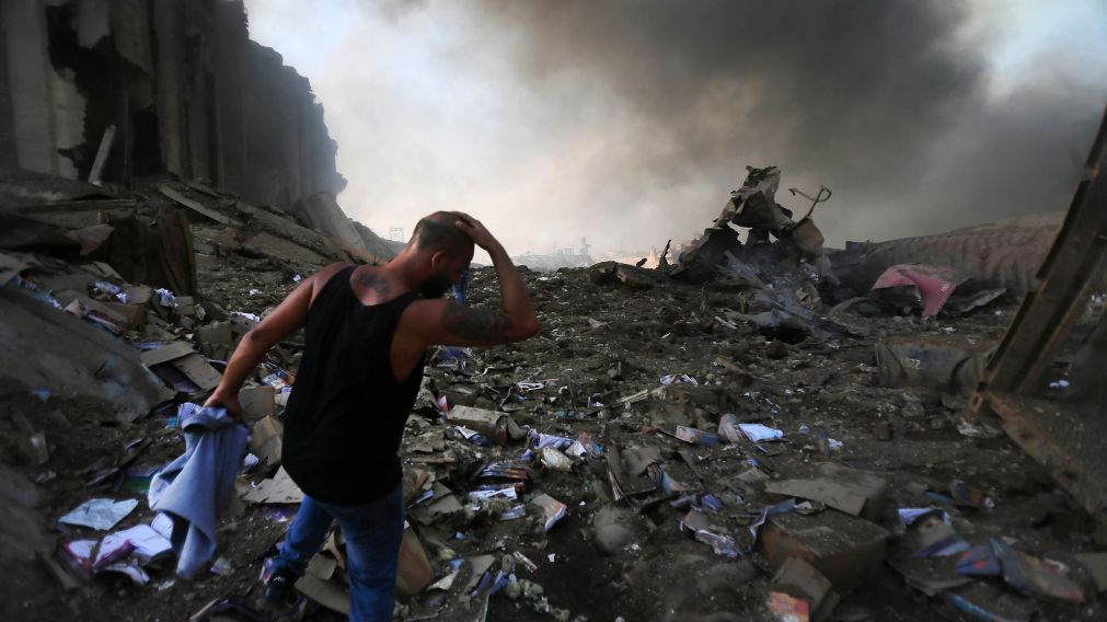 La explosi�n en Beirut, capital del L�bano, provoc� m�s de un centenar de muertos y miles de heridos (T�lam).