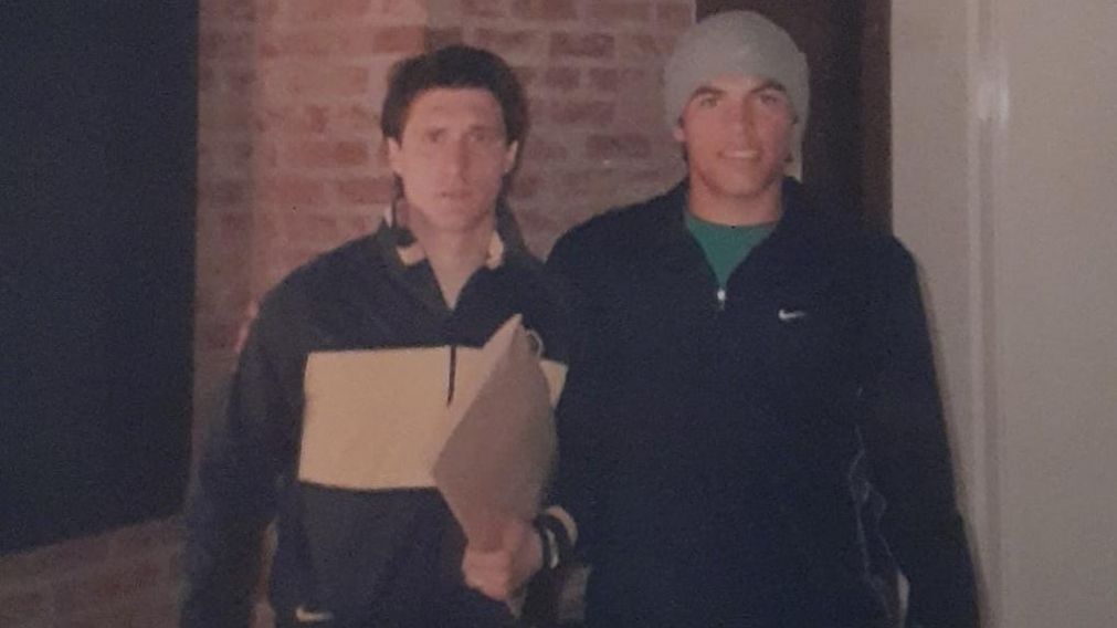 Chicha junto a Guillermo Barros Schelotto, en sus años en las inferiores de Boca.