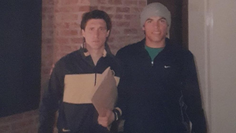 Chicha junto a Guillermo Barros Schelotto, en sus años en las inferiores de Boca.