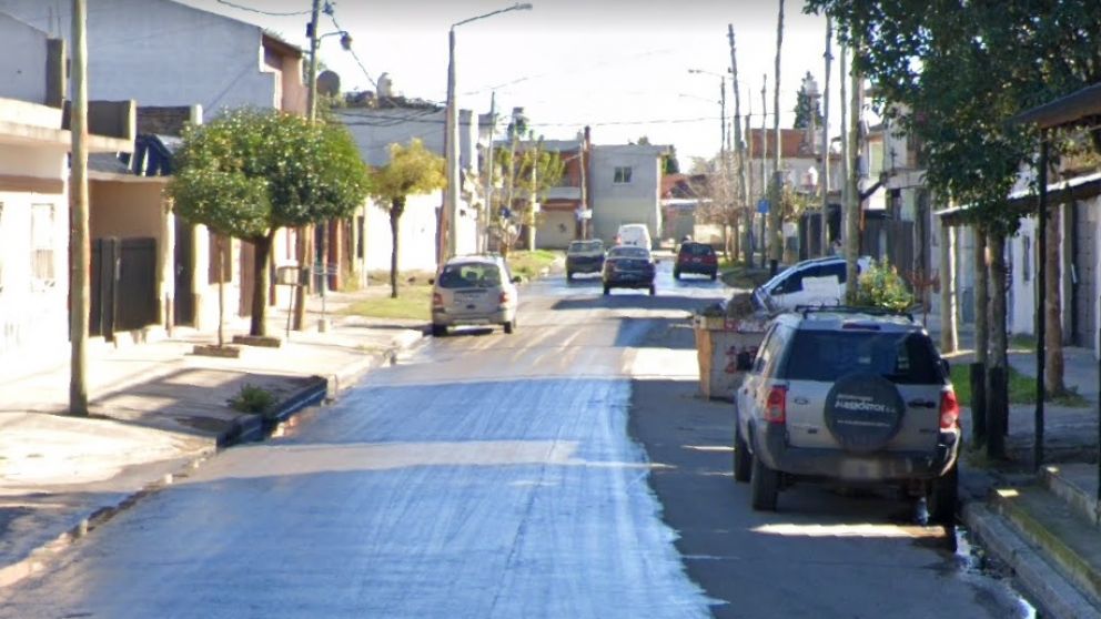 Acá fue asesinado a balazos por ladrones el efectivo policial Iván Leonel Triveño, de 25 años.