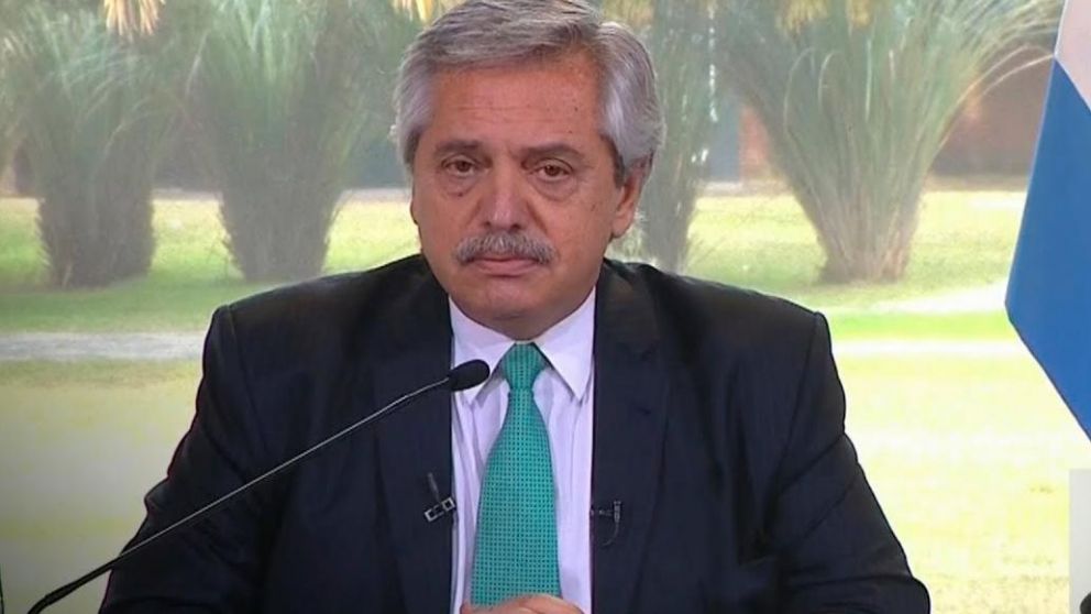 Alberto Fern�ndez habl� sobre el IFE y el ATP durante el anuncio de este viernes (Captura de pantalla).