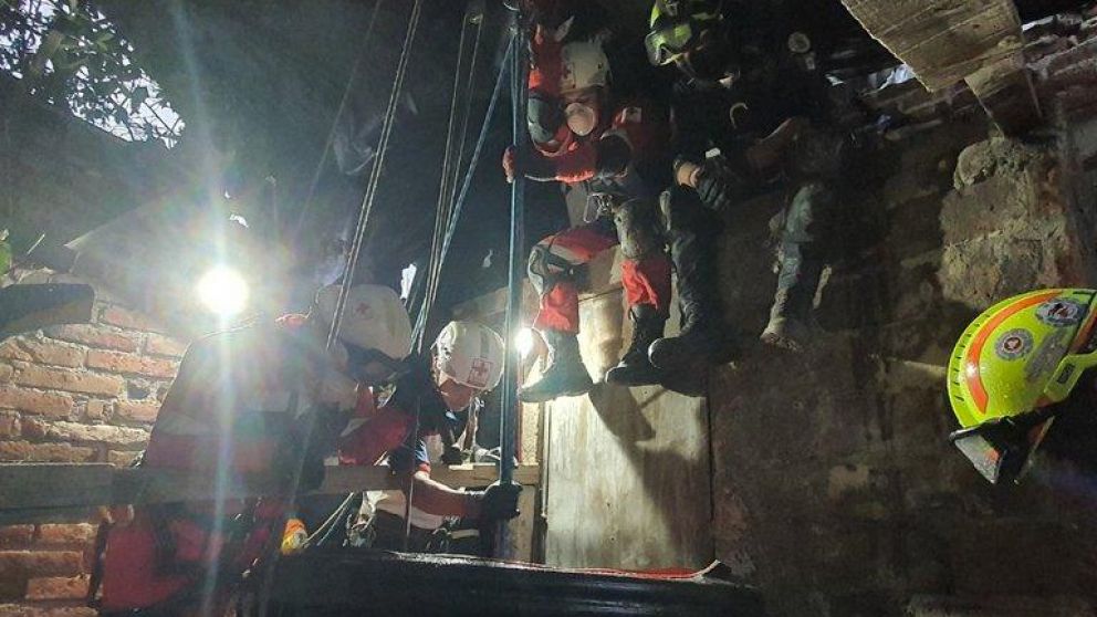 El pozo donde cay� el hombre, en M�xico, y dos d�as despu�s, encontraron su cuerpo.