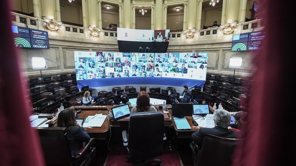 El Senado debatirá desde esta tarde los proyectos de ley sobre teletrabajo y reestructuración de la deuda (Archivo).