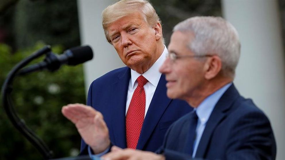 Trump apuntó duro contra el especialista Anthony Fauci (Gentileza Al Jazeera)