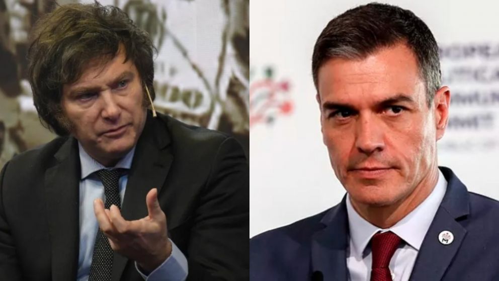 Javier Milei compartió críticas contra Pedro Sánchez.